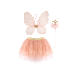 Set Falda, Alas y Varita Royal Fairy Princess Rosa 4-6 Años
