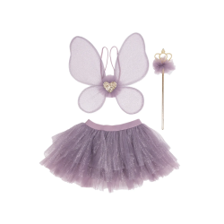 Set Falda, Alas y Varita Royal Fairy Princess Lila 4-6 Años