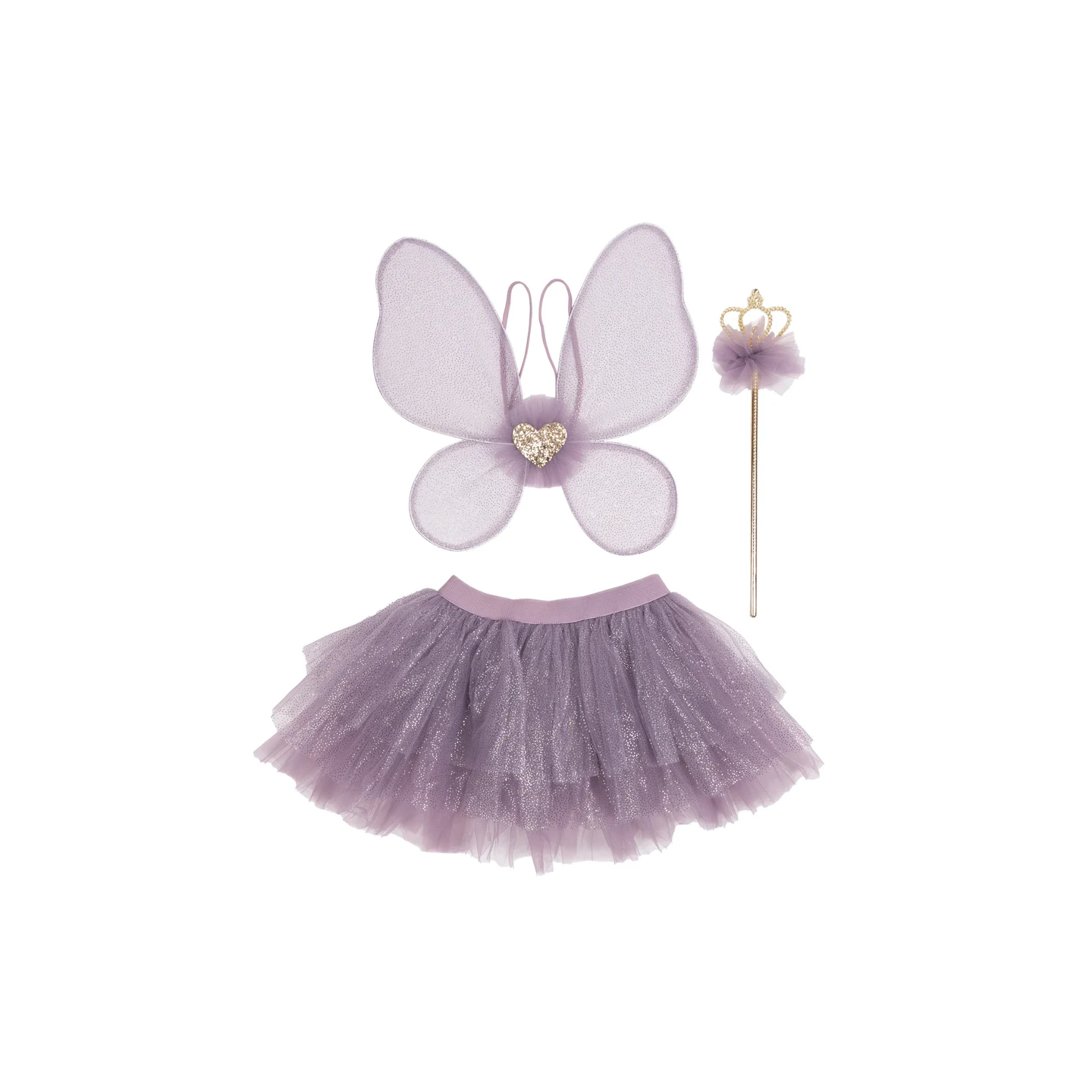 Set Falda, Alas y Varita Royal Fairy Princess Lila 4-6 Años