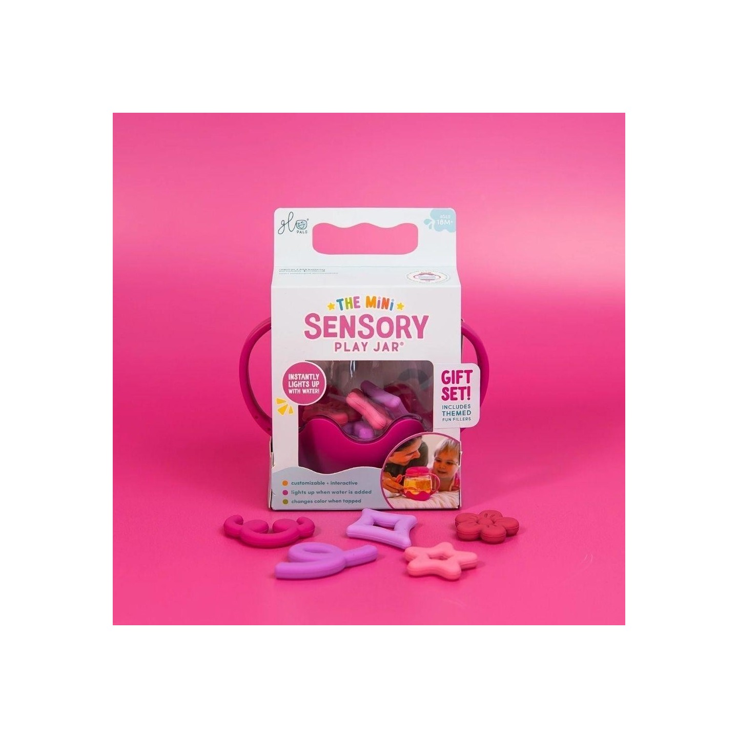 GloPals Mini Jarra Sensorial Rosa + Relleno