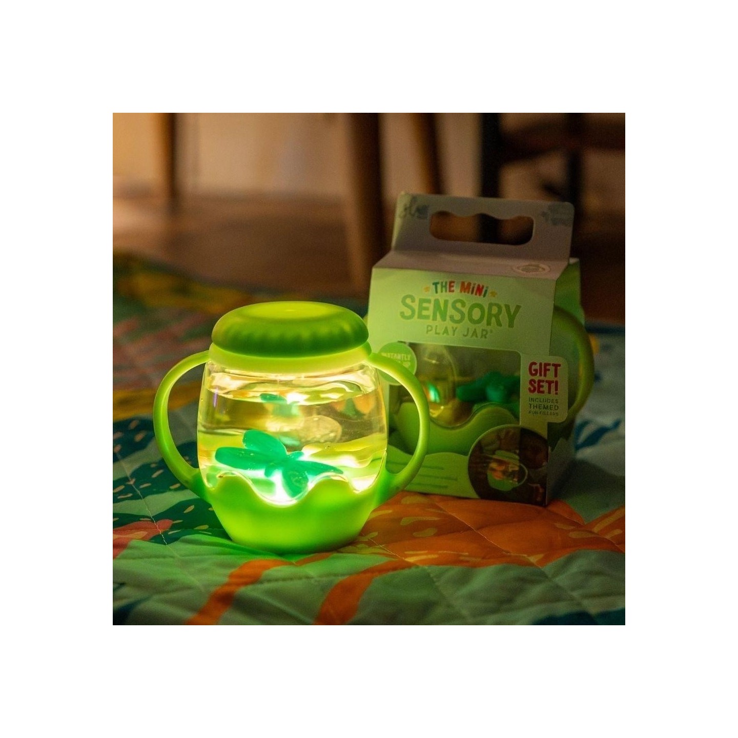 GloPals Mini Jarra Sensorial Verde + Relleno