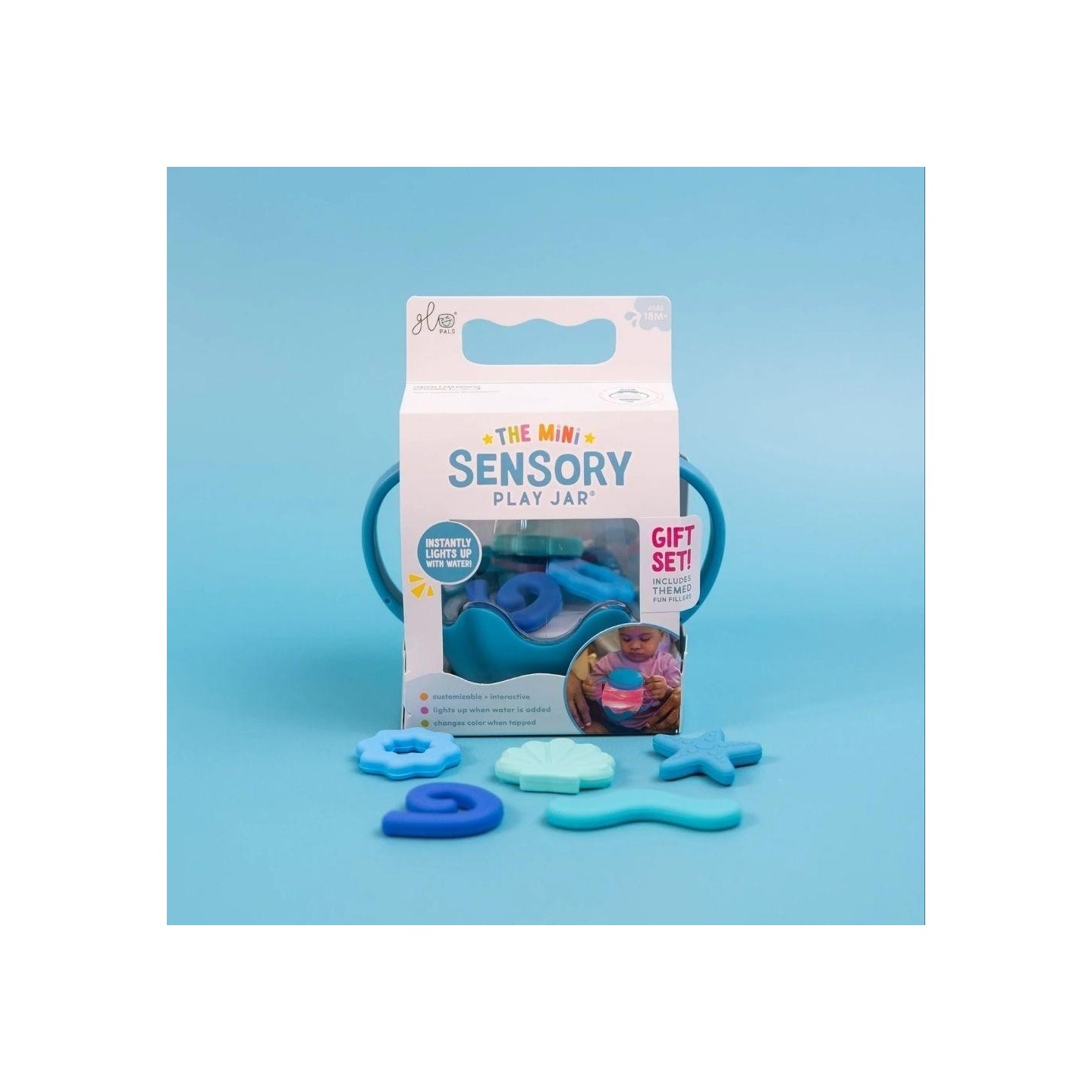 GloPals Mini Jarra Sensorial Azul + Relleno