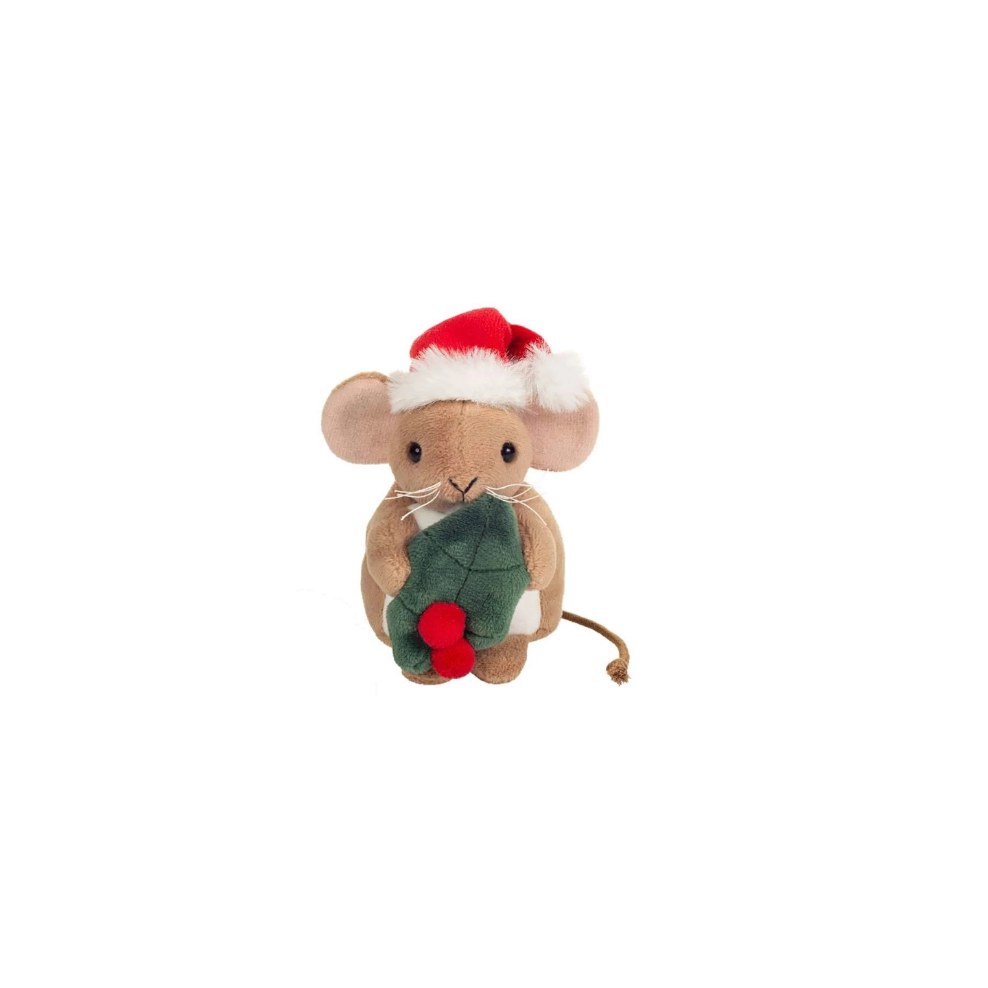 Peluche Ratoncito de Halloween con Hoja de Acebo 11 cm