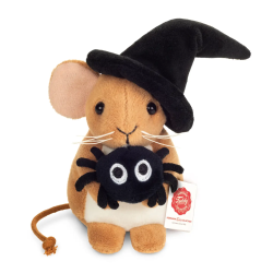 Peluche Ratoncito de Halloween con Araña 11 cm