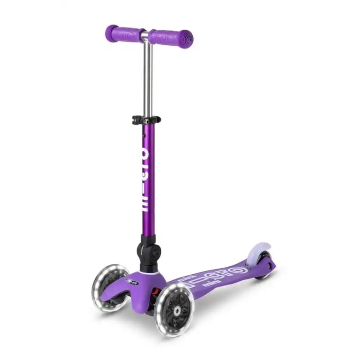 Patinete Mini Micro Deluxe LED Plegable Lila