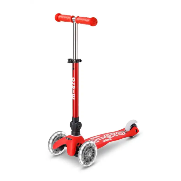 Patinete Mini Micro Deluxe LED Plegable Rojo
