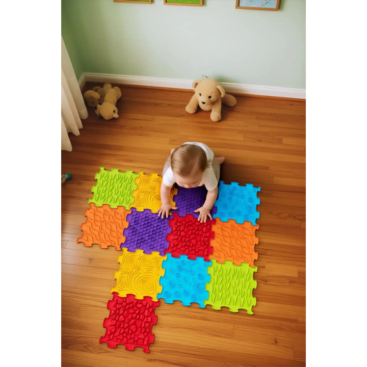 Alfombras sensoriales infantiles – Set de 12 piezas