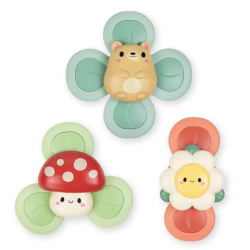 Set de 3 juguetes sensoriales giratorios con ventosas