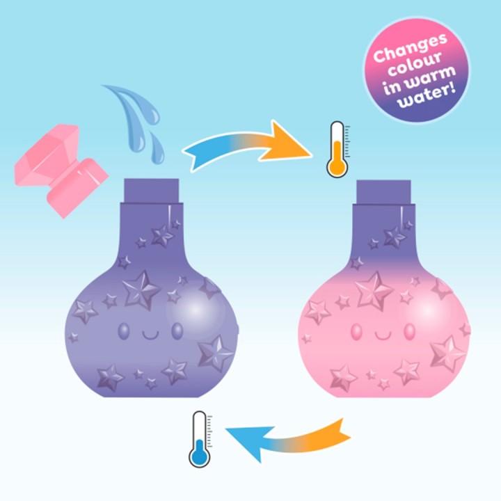 Botella mágica de pociones para el baño - Lila y Rosa