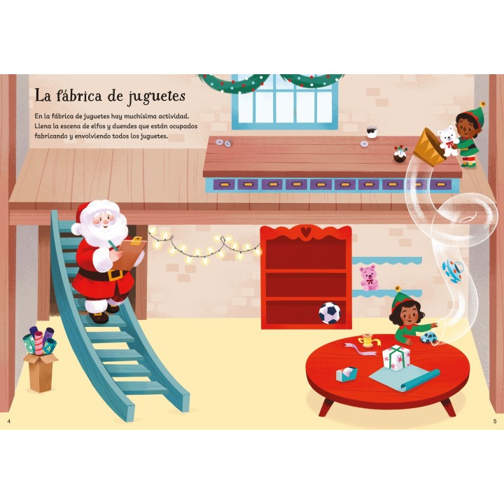 Mi pequeño libro de pegatinas brillantes - Papá Noel