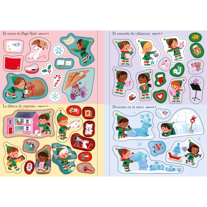 Mi pequeño libro de pegatinas brillantes - Papá Noel
