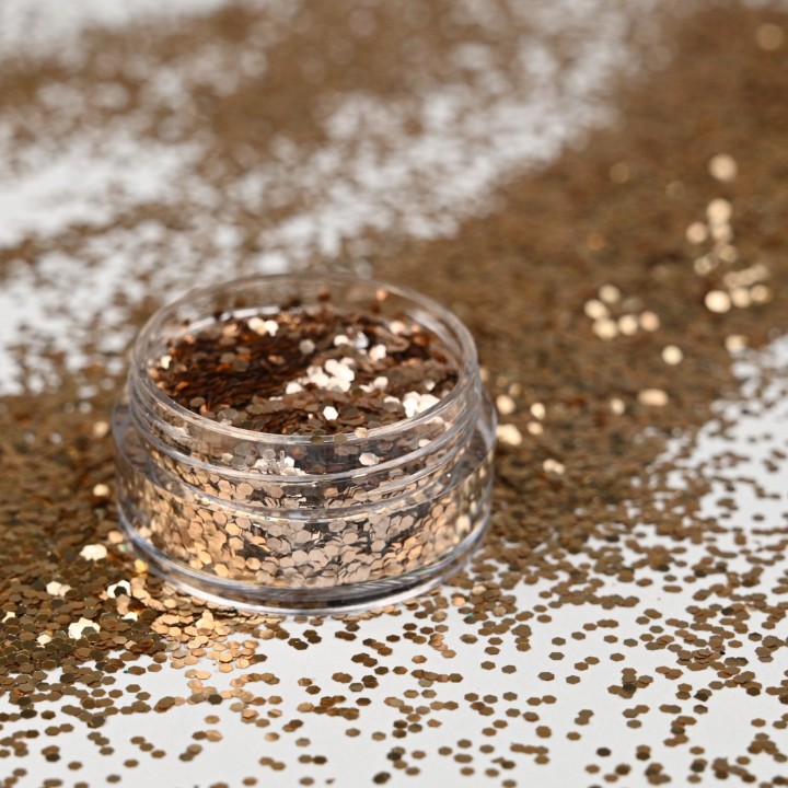 Purpurina Tamaño Grande Biodegradable Dorada