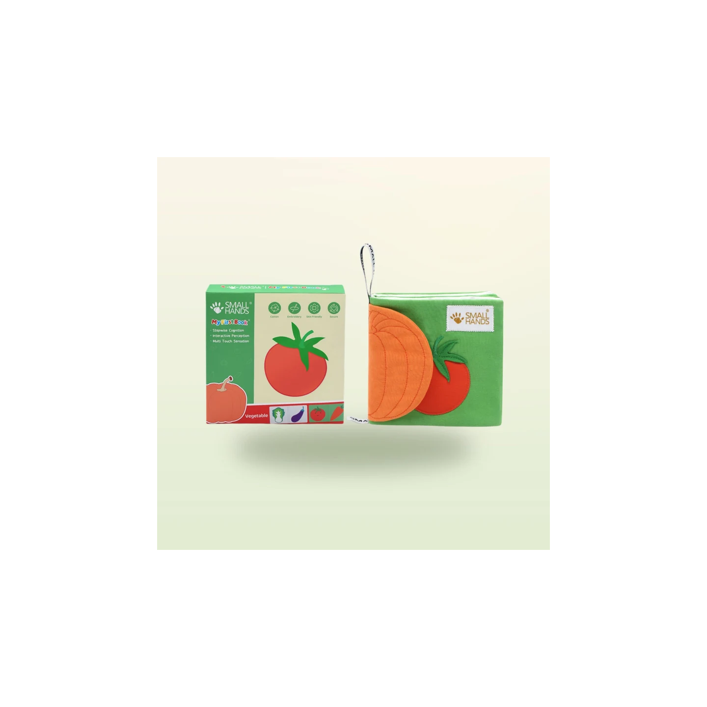 Libro sensorial de tela – Verduras y hortalizas