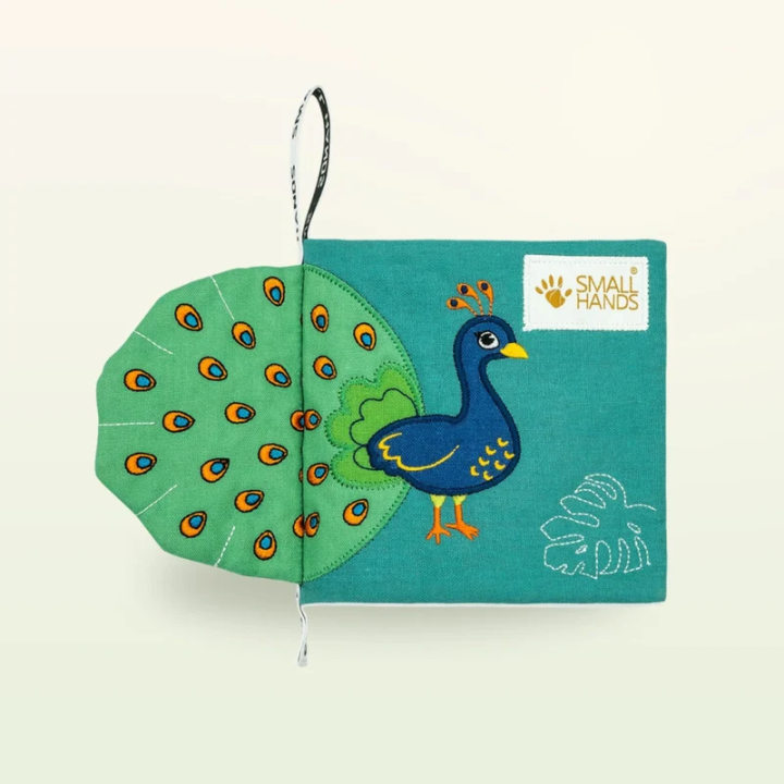 Libro sensorial de tela – Aves