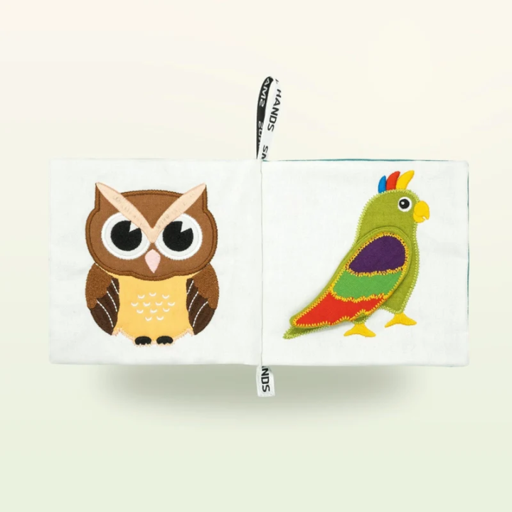 Libro sensorial de tela – Aves