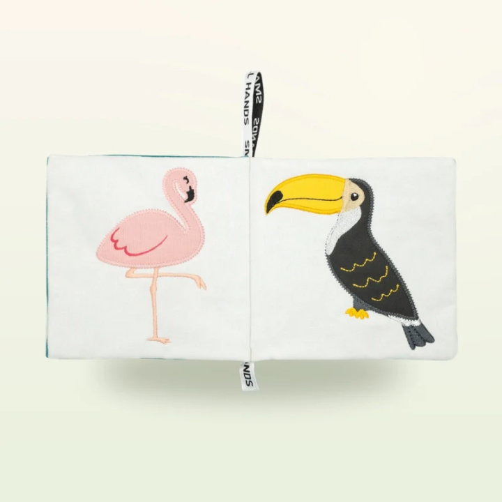 Libro sensorial de tela – Aves