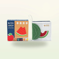 Libro sensorial de tela – Frutas exóticas