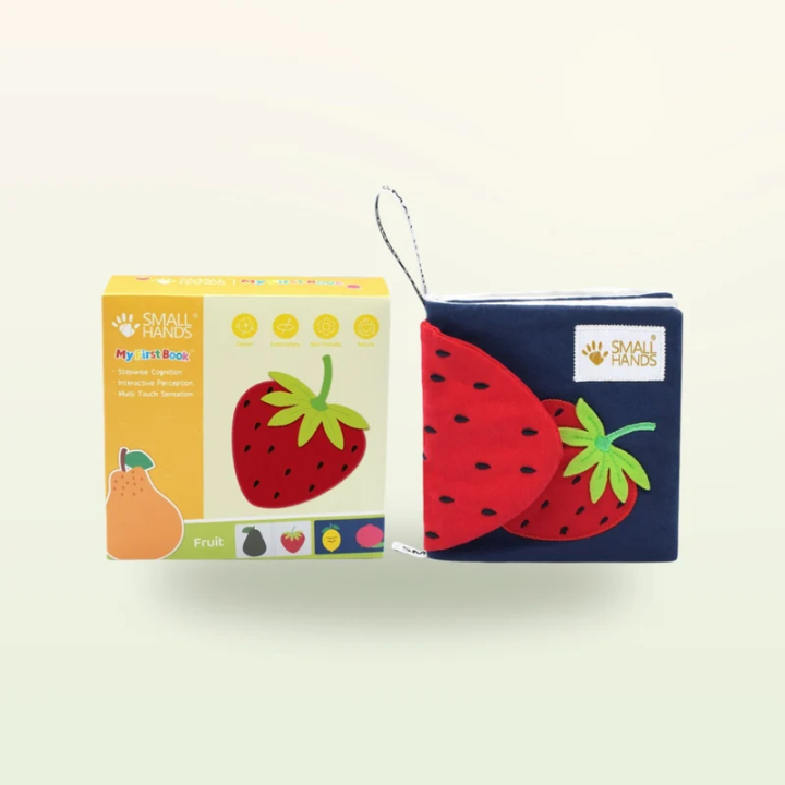 Libro sensorial de tela – Frutas
