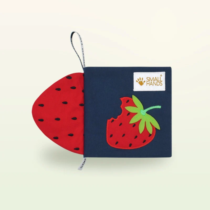 Libro sensorial de tela – Frutas