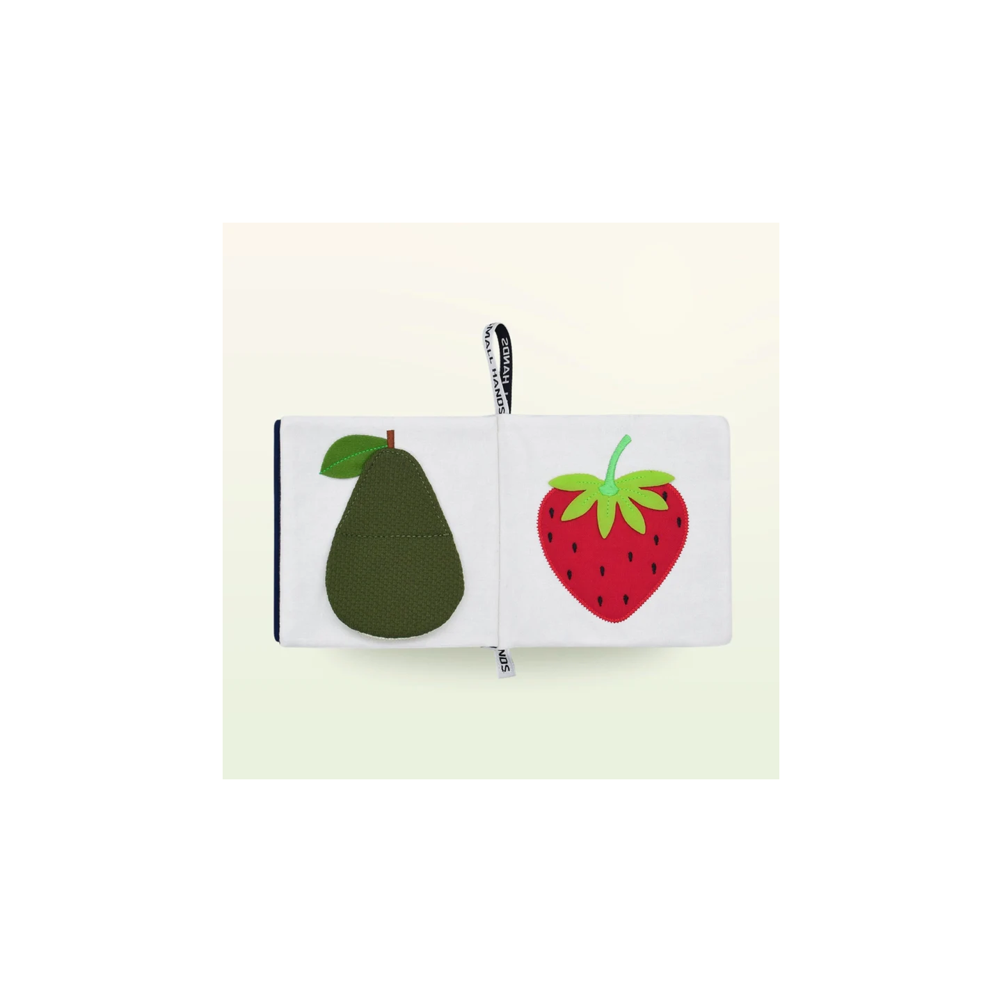 Libro sensorial de tela – Frutas