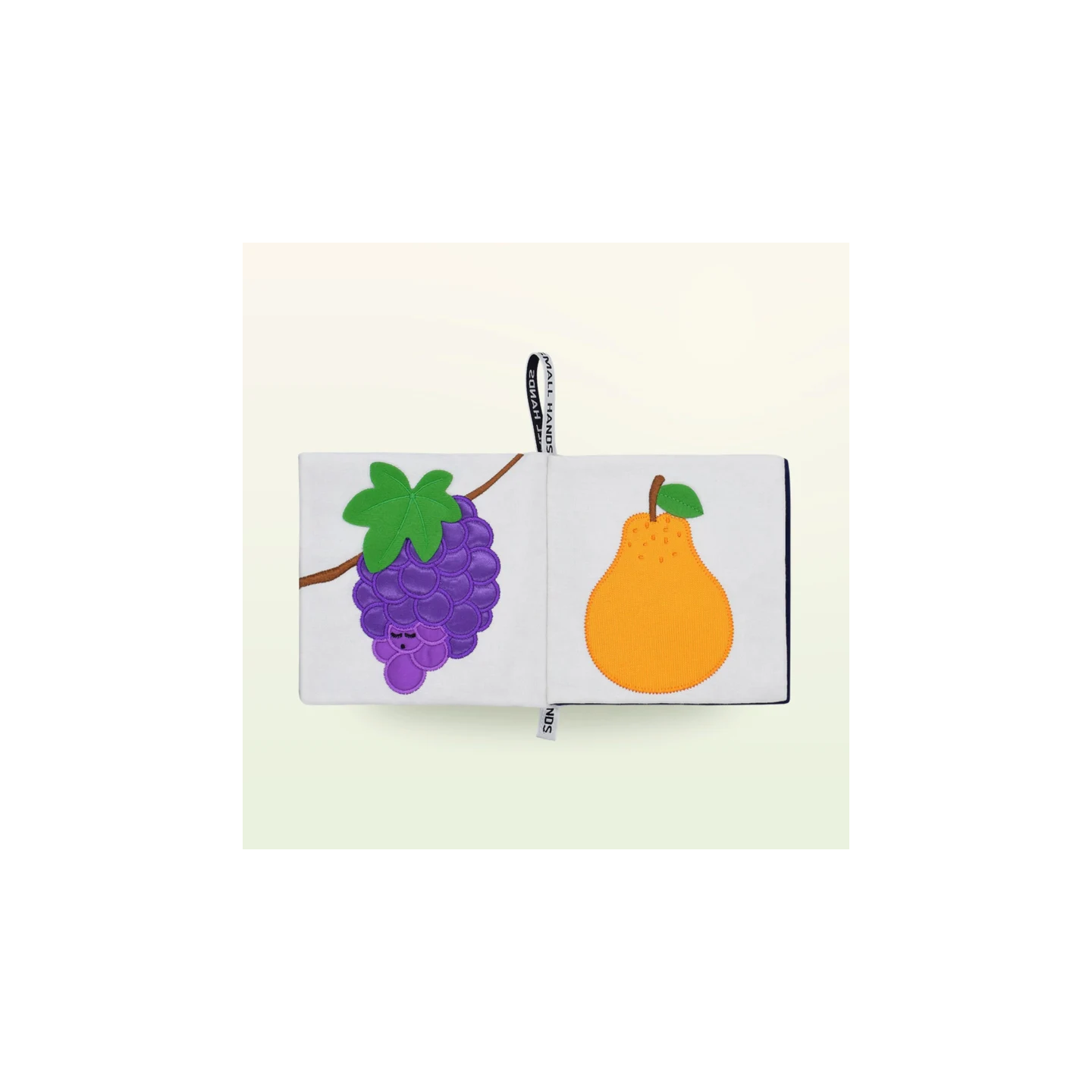Libro sensorial de tela – Frutas