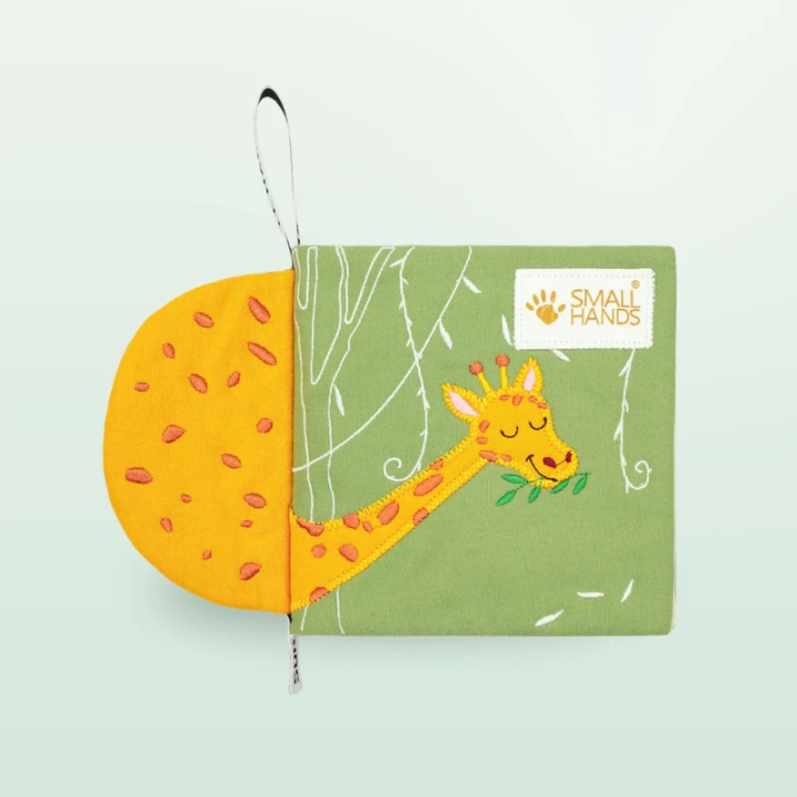 Libro sensorial de tela Small Hands – Animales de África