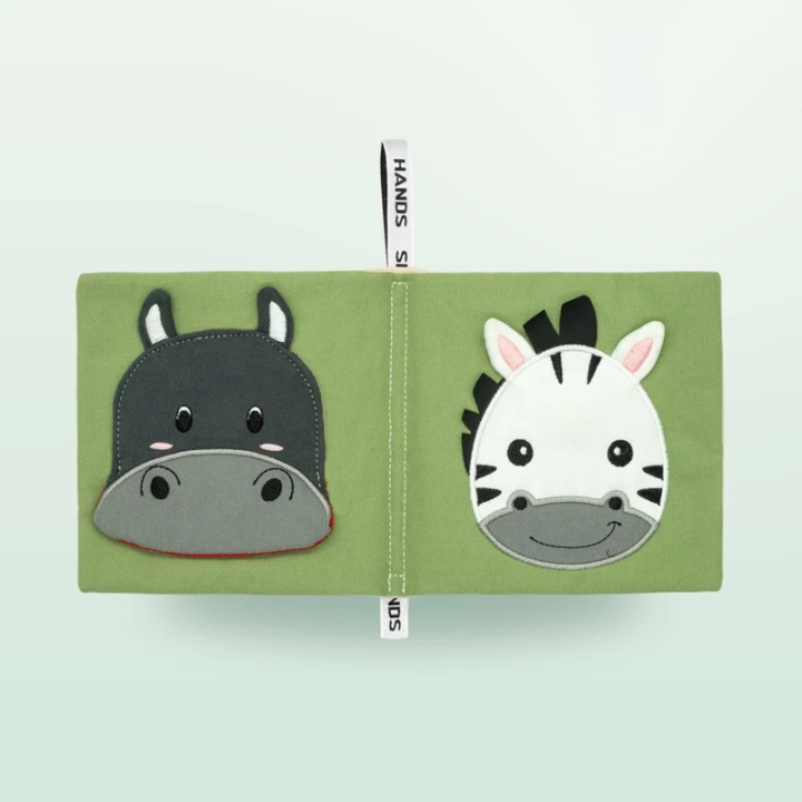 Libro sensorial de tela Small Hands – Animales de África
