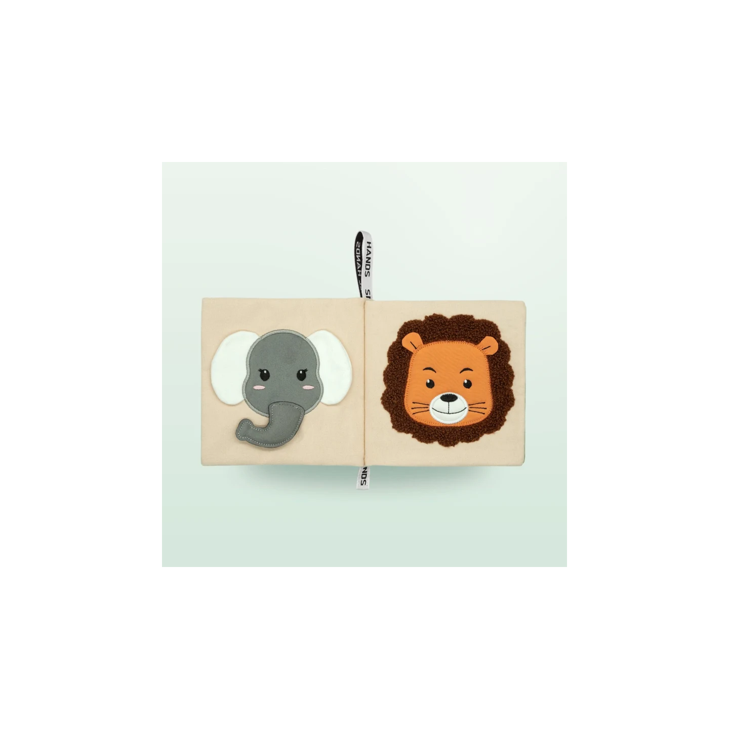 Libro sensorial de tela Small Hands – Animales de África