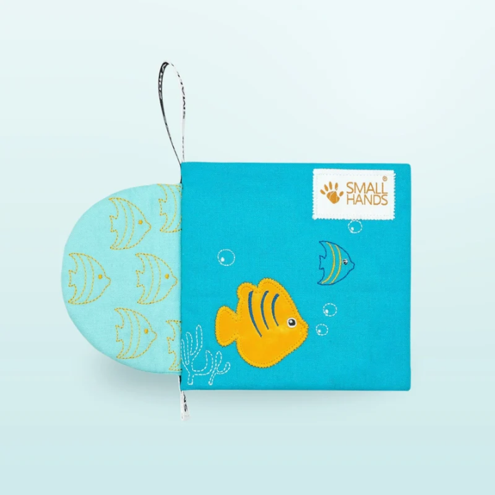 Libro sensorial de tela – Animales marinos