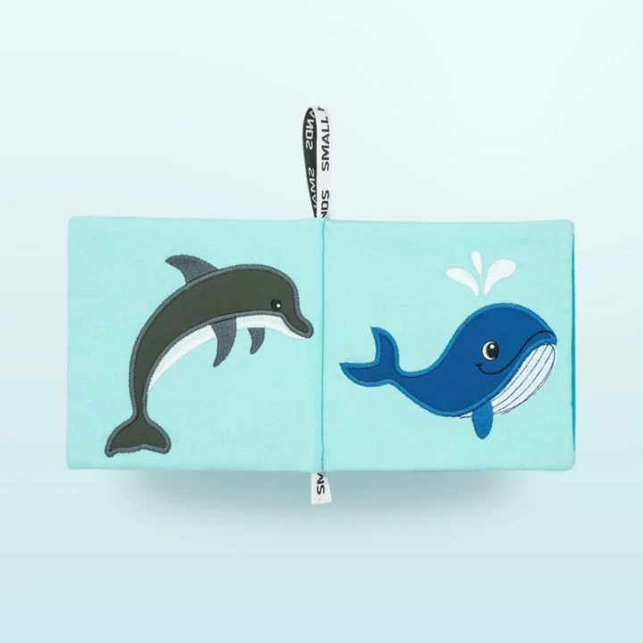 Libro sensorial de tela – Animales marinos