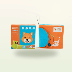Libro sensorial de tela – Mascotas