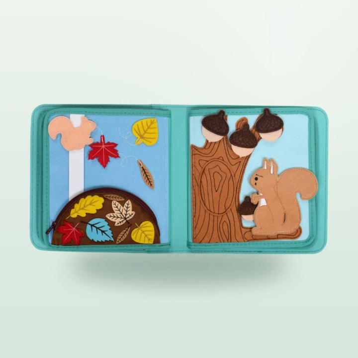 Libro de actividades Montessori – Animales del bosque nórdico con mochila