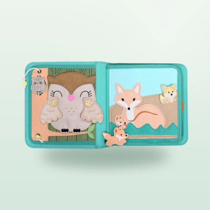 Libro de actividades Montessori – Animales del bosque nórdico con mochila
