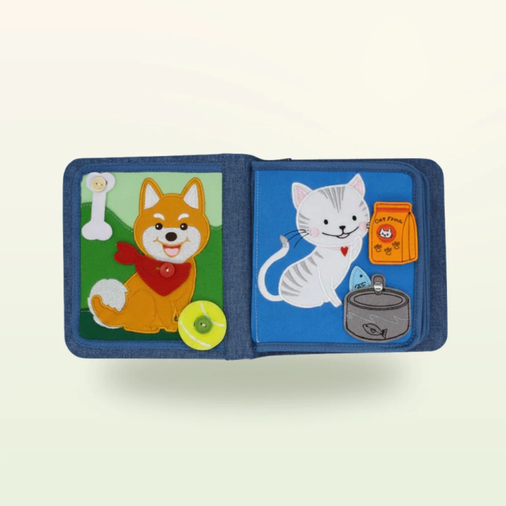 Libro de actividades Montessori – Amigos de las mascotas con mochila