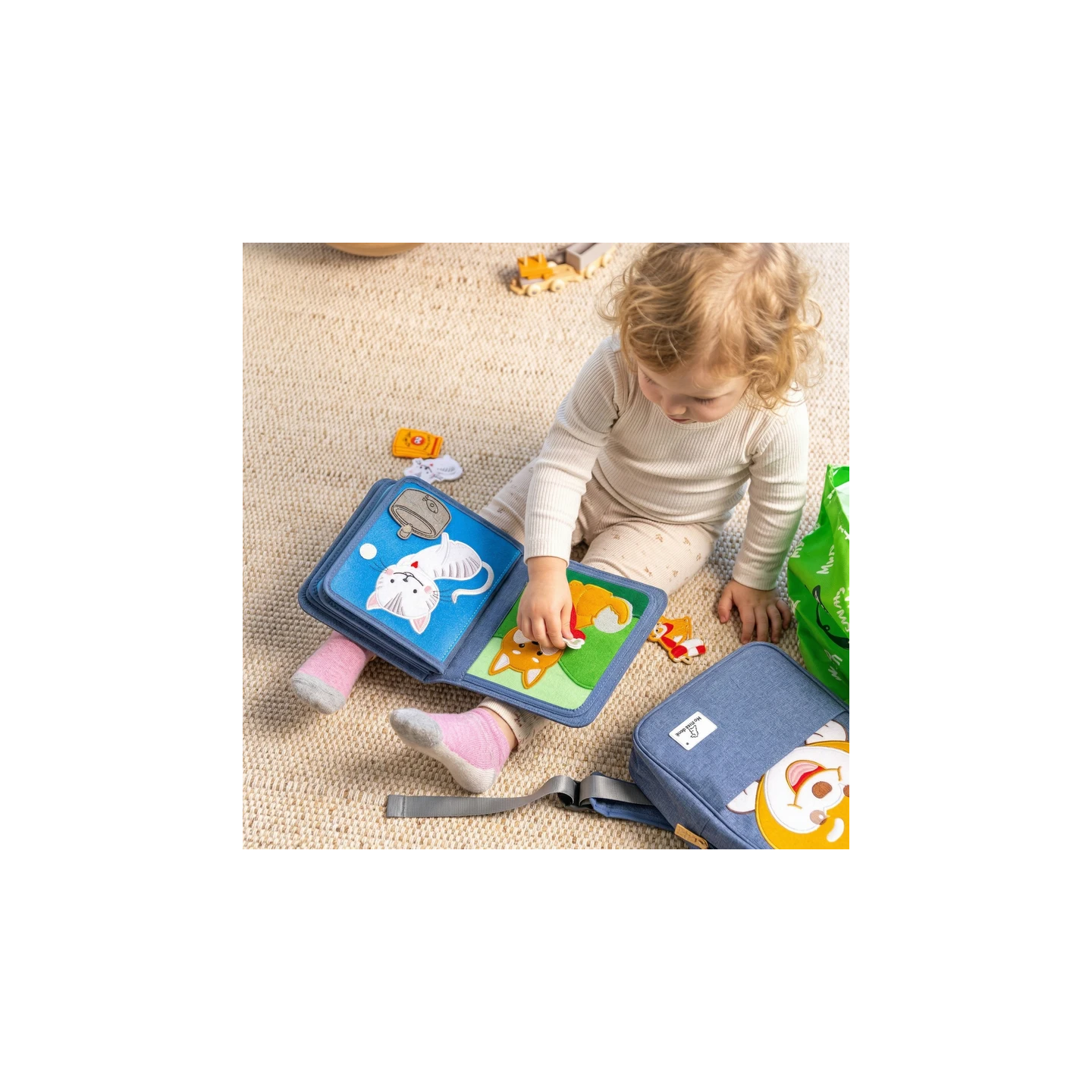Libro de actividades Montessori – Amigos de las mascotas con mochila