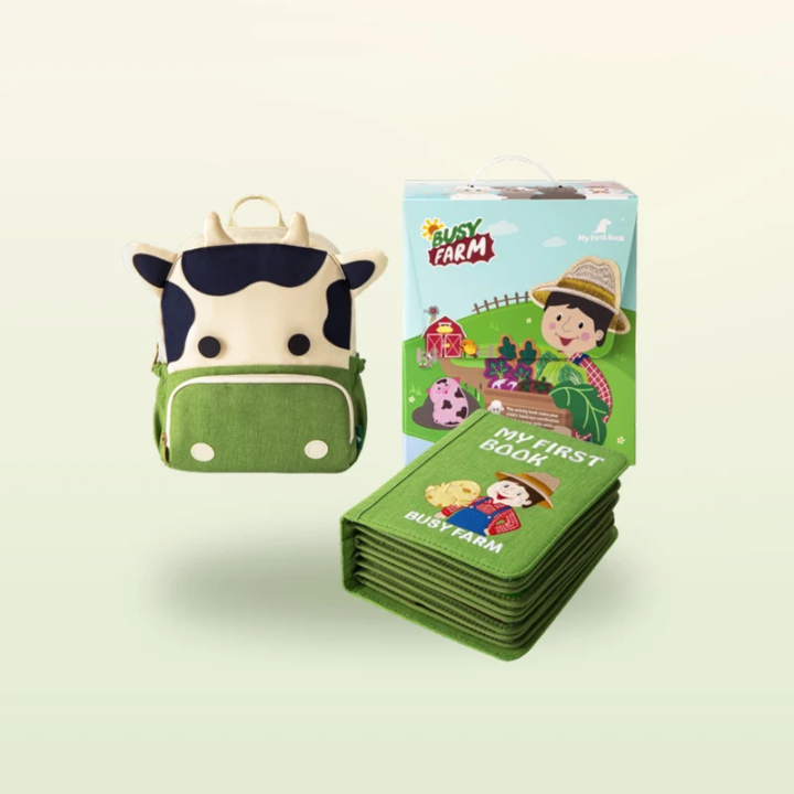 Libro de actividades Montessori – La granja con mochila