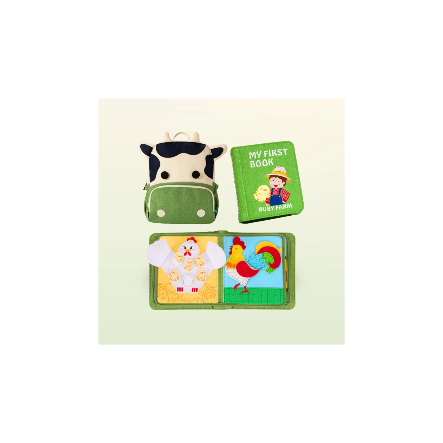 Libro de actividades Montessori – La granja con mochila