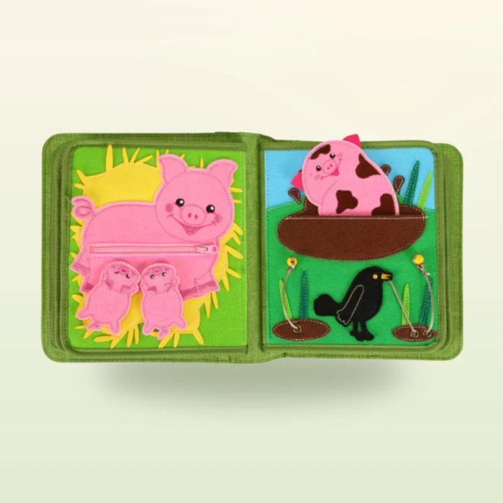 Libro de actividades Montessori – La granja con mochila