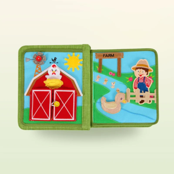Libro de actividades Montessori – La granja con mochila