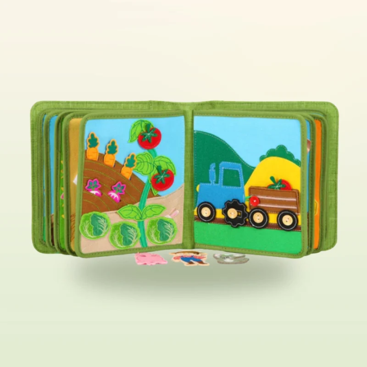 Libro de actividades Montessori – La granja con mochila