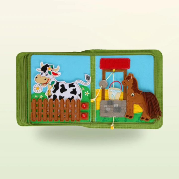 Libro de actividades Montessori – La granja con mochila