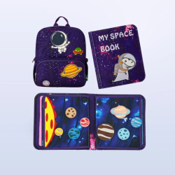 Libro de actividades Montessori – El espacio con mochila