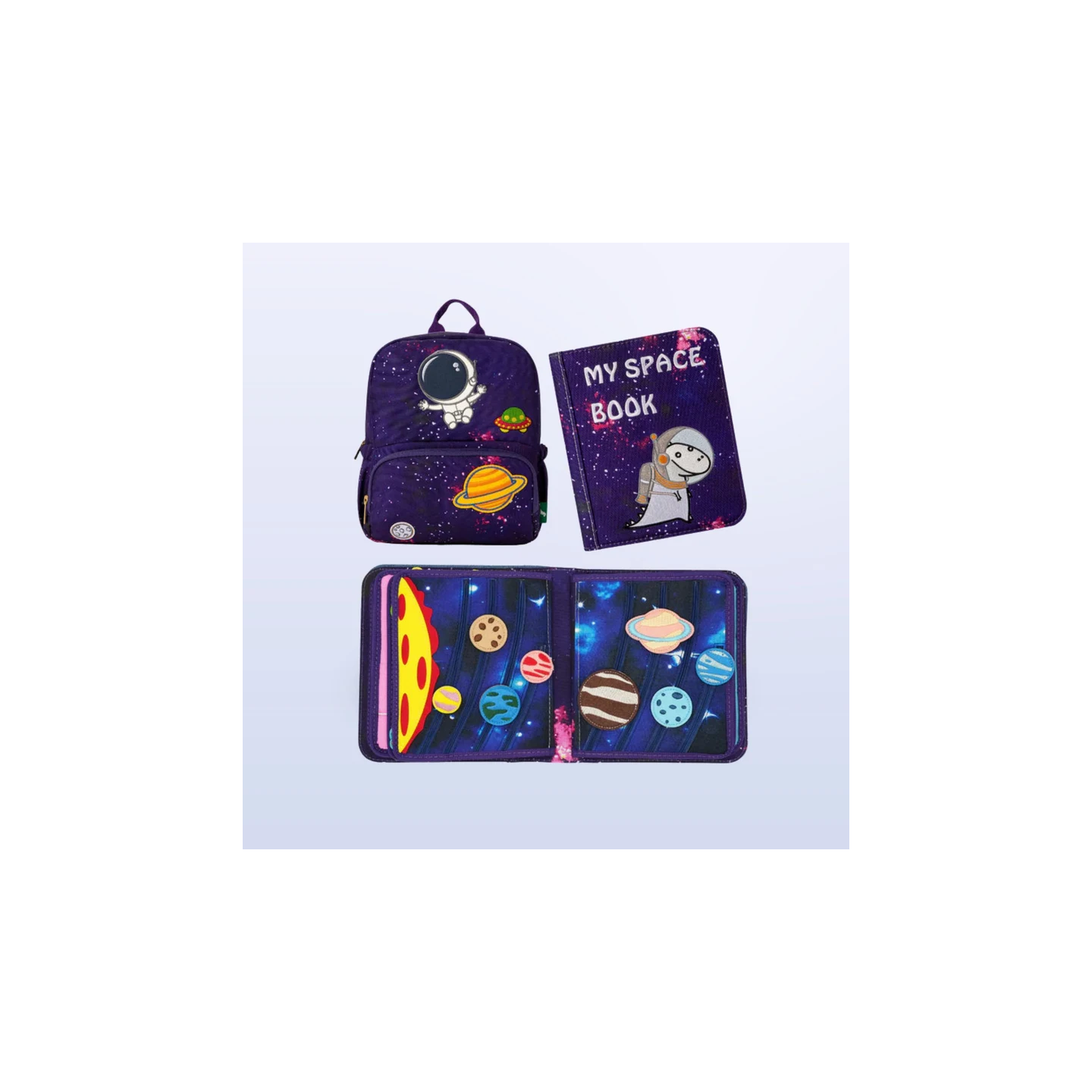 Libro de actividades Montessori – El espacio con mochila