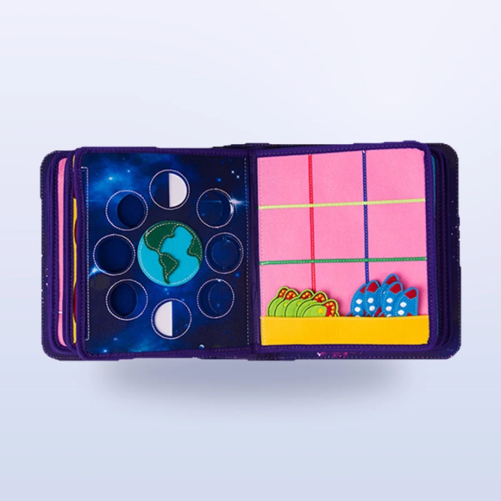 Libro de actividades Montessori – El espacio con mochila