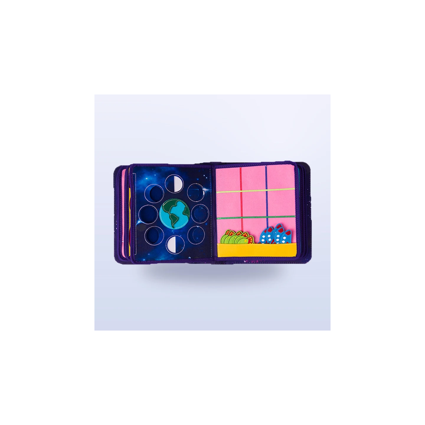Libro de actividades Montessori – El espacio con mochila