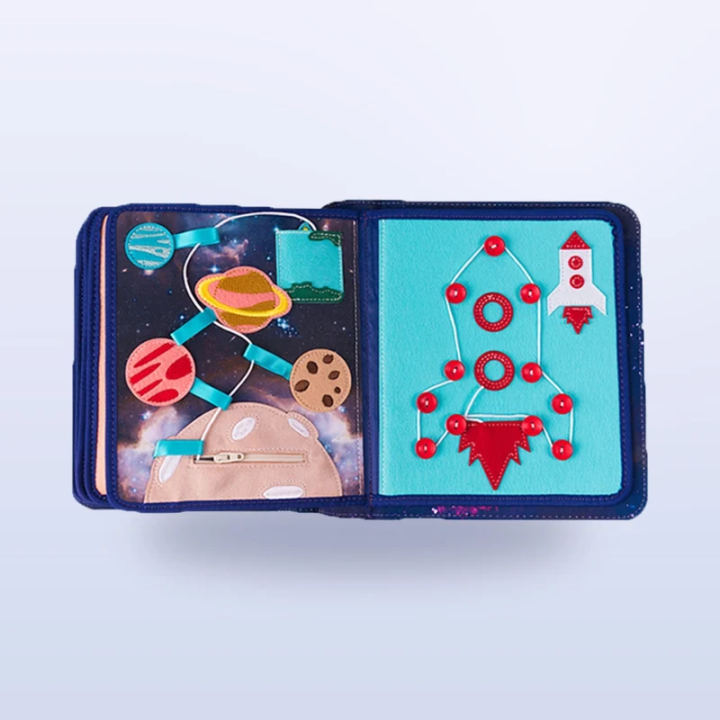 Libro de actividades Montessori – El espacio con mochila