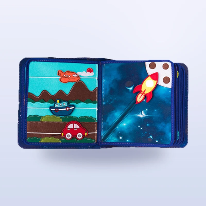 Libro de actividades Montessori – El espacio con mochila