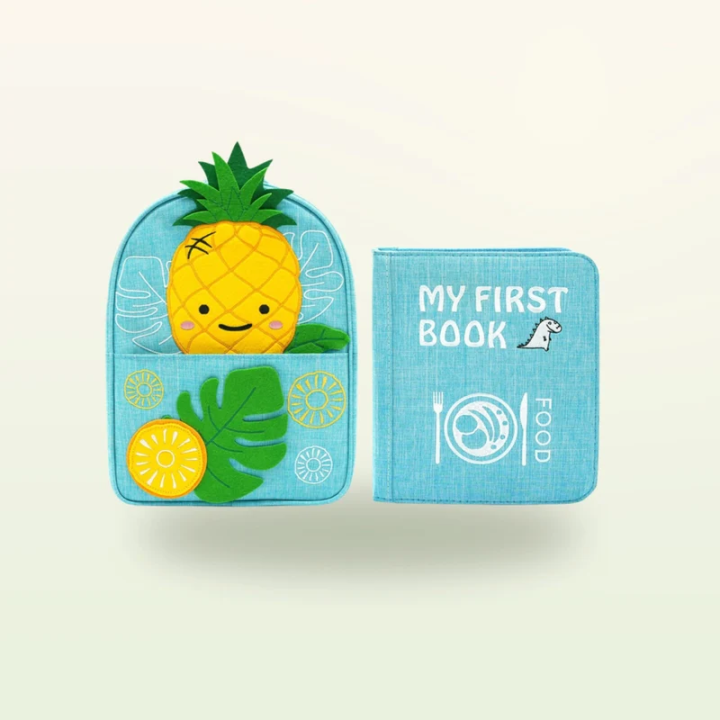 Libro de actividades Montessori – Pequeños chefs con mochila (azul)