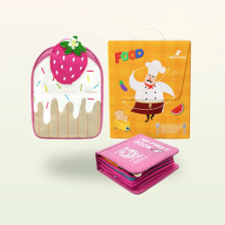 Libro de actividades Montessori – Pequeños chefs con mochila (rosa)