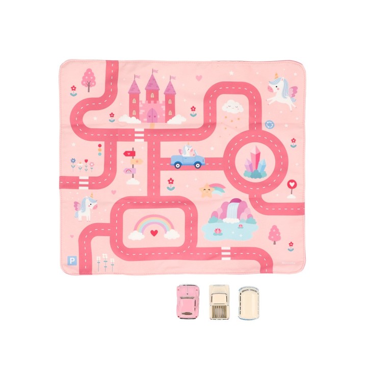 Juego Mantel Magical World + 3 Coches
